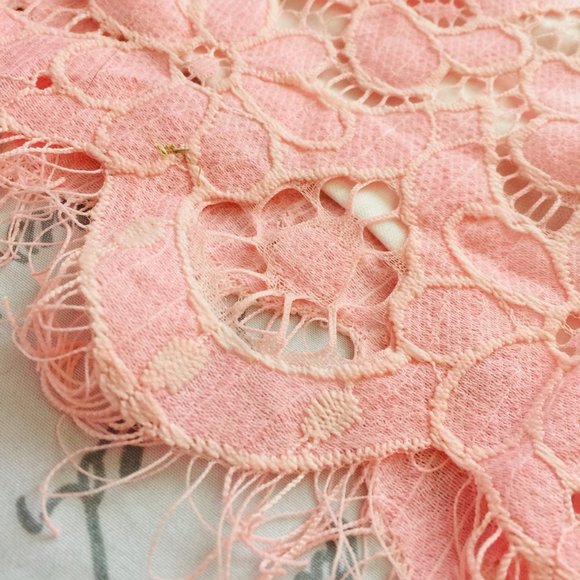 Pink Lace Short Sleeve Top Suzanne Bento XL - Picture 8 of 9